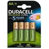 Image de Pack blister de 4 piles rechargeables Duracell Duralock AA 1,2V - 2400 mAh