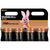 Image de Pack de 8 piles alcalines AA Duracell Plus, 1,5V LR06