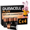 Image de Duracell Plus Piles C (lot de 4) - Alcalines 1,5V - Durée de vie garantie à 100% - Idéales pour les appareils du quotidien - Emballage 0% plastique - Conservation 10 ans - MN1400 en occasion ou reconditionné