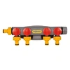 Image de Raccord de robinet à quatre circuits en plastique fixation murale