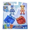 Image de PJ Masks - Course Poursuite - F2843 - Pack 2pcs Figurines articulées 8cm + véhicules - Catboy + An Yu