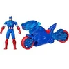 Image de Figurine Hasbro Motorbike Shield Thrower + Captain America Bleu 10 cm 5010996283887