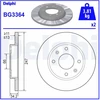 Image de Disque De Frein Delphi Bg3364 Citroen;Peugeot