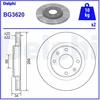 Image de Disque De Frein Delphi Bg3620 Citroen;Ds;Opel;Peugeot