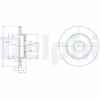 Image de Disque De Frein Delphi Bg3673 Audi;Seat