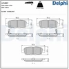 Image de Kit De Plaquettes De Frein, Frein À Disque Lp1807 Delphi Delphi Lp1807 Infiniti;Nissan;Renault;Suzuki