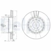 Image de Disque De Frein Delphi Bg3768 Nissan;Opel;Renault;Vauxhall
