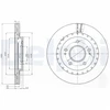 Image de Disque De Frein Delphi Bg3814 Mitsubishi