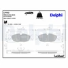 Image de Kit De Plaquettes De Frein, Frein À Disque Lp702 Delphi Delphi Lp702 Daewoo;Jaguar;Opel;Vauxhall