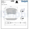 Image de Kit De Plaquettes De Frein, Frein À Disque Lp1911 Delphi Delphi Lp1911 Volkswagen