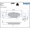 Image de Kit De Plaquettes De Frein, Frein À Disque Lp1949 Delphi Delphi Lp1949 Citroen;Peugeot;Toyota