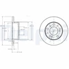 Image de Disque De Frein Delphi Bg2253 Alfa Romeo;Citroen;Fiat;Peugeot