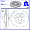 Image de Disque De Frein Delphi Bg2512 Alfa Romeo;Fiat;Lancia;Opel;Vauxhall