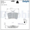 Image de Kit De Plaquettes De Frein, Frein À Disque Lp2147 Delphi Delphi Lp2147 Citroen;Peugeot