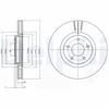 Image de Disque De Frein Delphi Bg4231c Nissan;Renault