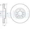 Image de Disque De Frein Delphi Bg3713c Cadillac;Fiat;Opel;Saab;Vauxhall