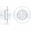 Image de Disque De Frein Delphi Bg4324c Audi;Cupra;Opel;Seat;Skoda;Volkswagen