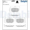 Image de Jeu De Plaquettes De Frein, Frein À Disque Lp3741 Delphi Delphi Lp3741 Hyundai;Kia
