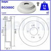 Image de Disque De Frein Delphi Bg3680c Hyundai;Kia