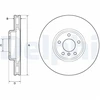 Image de Disque De Frein Peint Unitaire Bg9156c Delphi Delphi Bg9156c Bmw
