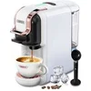 Image de Machine à Café Cafetière Multi Capsules 5 en 1 Froide et Chaude Pression 19 Bars Café Moulu Arrêt Automatique Blanc