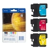 Image de LC1100 Rainbow Pack - Jaune, cyan, magenta - original - coque avec sécurité - cartouche d'encre - pour Brother DCP-6690CW, MFC-490CW, MFC-5490CN,