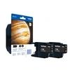 Image de LC1240 Twin-Pack - Pack de 2 - noir - original - blister avec alarme acoustique / électromagnétique - cartouche d'encre - pour Brother DCP-J525W,