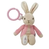 Image de Peluche vibrante et remontante 21cm avec anneau d'attache Flopsaut Pierre Lapin Original
