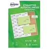 Image de - Polyester - adhésif permanent - transparent - 38.1 x 63.5 mm 126 étiquette(s) (6 feuille(s) x 21 étiquettes adresses