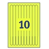 Image de - Polyéthylène (PE) - jaune - 18 x 265 mm - 160 g/m² - 50 unités (5 feuille(s) x 10 bracelets