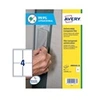 Image de Avery AM004A4 étiquette auto-collante Rectangle Amovible Transparent 40 pièce(s)