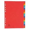 Image de Jeu de 20 intercalaires alphabétiques carte lustrée couleur A4 - - Multicolore -