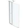 Image de Pare bain asymétrique courbé avec volet mobile Connect Air profilé chromé