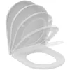 Image de Ideal Standard   Exacto Abattant WC, Design enveloppant, Rond, Fermeture douce et option de libération rapide pour faciliter le nettoyage, en polypropylène, Blanc Brillant en occasion ou reconditionné