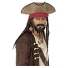 Image de Chapeau pirate marron avec cheveux dreadlocks - Déguisements et fêtes