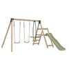 Image de Station AJONC balançoires - vis-à-vis - toboggan - kit d'ancrage - bois FSC h190 cm