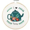 Image de Kit de Broderie "I LOVE TEA" avec Cercle en Bois de 15 cm -(...) - 57 I Love Tea