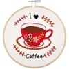 Image de Kit de Broderie "I Love Coffee" avec Cercle en Bois de 15 cm -(...) - 58 I love coffee