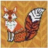 Image de Mini Kit Point de Croix Renard 13 x 13 cm -(...) - Renard Marron