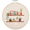 Image de Kit de Broderie "Floral Shelf" avec Cercle en Bois de 15cm -(...) - 64 Floral Shelf