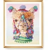 Image de Kit de Point de Croix Imprimé Alpagas 40x48,5 cm - - Kit Broderie Extra-Large Idéal pour les Passionnés(...) -