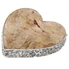 Image de Heart of the home - Décoration de Noël en bois Coeur Natural - Argent - Noël givré