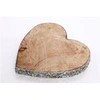Image de Heart of the home - Décoration de Noël en bois Coeur Natural - Argent - Noël givré