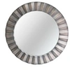Image de Heart of the home - Miroir rond en métal design Flora - Diam. 80 cm - Gris/Taupe - Flora