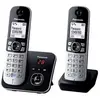Image de KX-TG6822 - Téléphone sans fil - système de répondeur avec ID d'appelant - DECT - noir + combiné supplémentaire