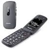 Image de Panasonic KX-TU446EXG Téléphone Portable à Clapet, Sans forfait, Bouton d’Appel d’Urgence SOS, Amplificateur Vocal, Gros Boutons, Grand affichage,Grands chiffres, Flash, Écran couleur 2,4 pouces, Gris en occasion ou reconditionné