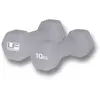 Image de Haltère hexagonal recouvert de néoprène UFE Urban Fitness (x2) Gris 10 kg UFW038