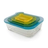 Image de Set de 4 boites alimentaires empilables en verre nest glass - Joseph Joseph - Multicolore - Verre