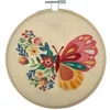 Image de Kit de Broderie "Papillon" avec Cercle en Bois de 15cm - | Idéal pour Débutants et Passionnés(...) - 43 Papillon