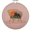 Image de Kit de Broderie "Cat" avec Cercle en Bois de 15cm -(...) - 46 Cat